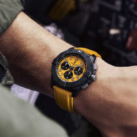 breitling chronograph gelbes zifferblatt|Breitling Avenger B01 Chronograph Night Mission, 44mm, .